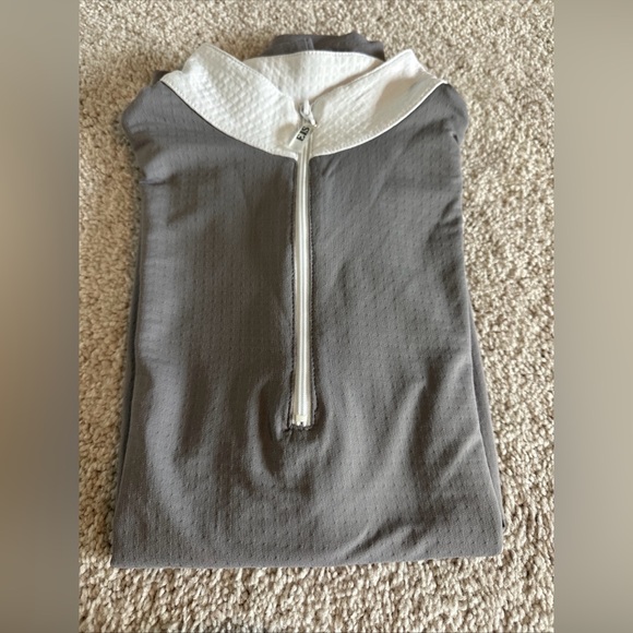 EIS Shirt Womens SZ M 1/4 Zip SunShirt Grey Cooling Equestrian Horse Riding Top - Picture 6 of 7